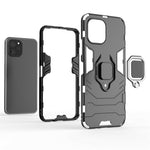 Huawei Nova Y61 4G Ring Kickstand Stötdämpande mobilskal PC+TPU Mobilmobilskydd