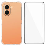 WANLONFENG for Honor X7e 4G WL Series Case 2.0mm TPU Phone Cover with Tempered Glass Film