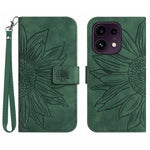 For Oppo Reno16 FS 5G / Oppo Reno16 F 5G Case Sunflower Imprint Leather Wallet Phone Cover with Wrist Strap