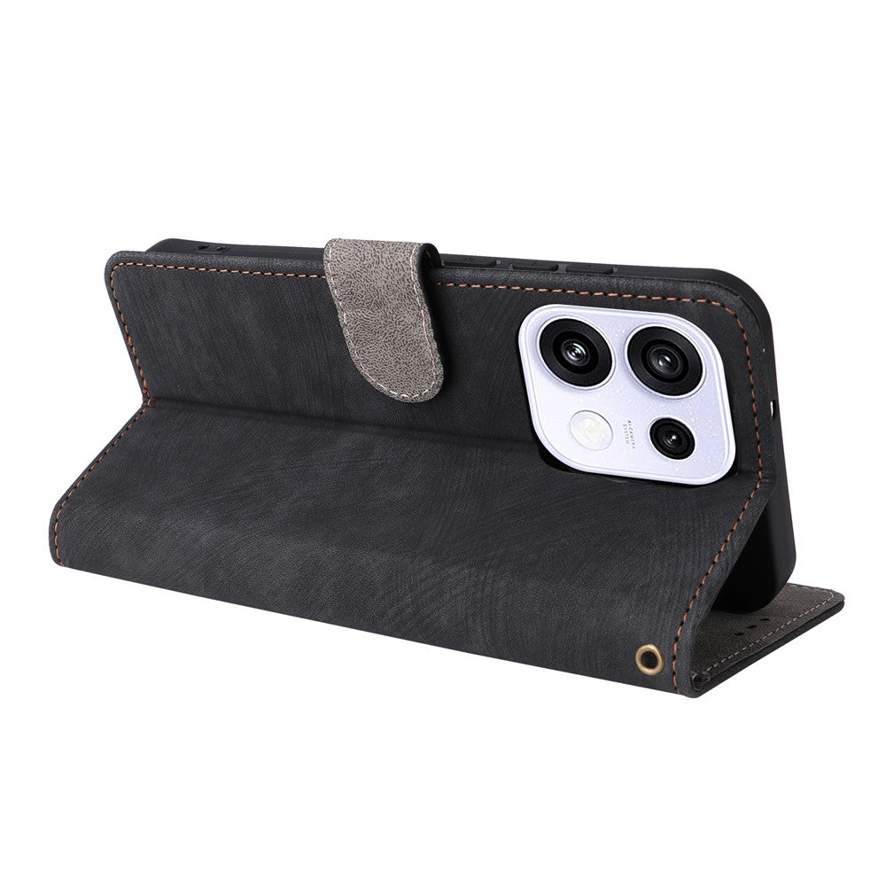 Wallet Case for Oppo Reno16 5G (Global) / Reno16 Pro 5G (Global) / Reno16 5G (China) RFID Blocking PU Leather Phone Cover Stand with Strap