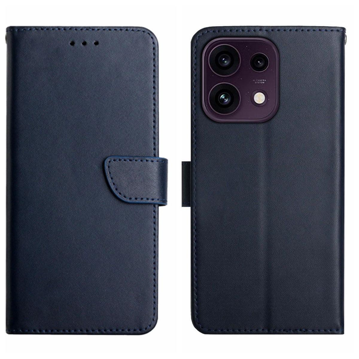 Oppo Reno16 Pro 5G (Global) / Reno16 5G (Global) cover i ægte koskind, mobilcover med nappatekstur
