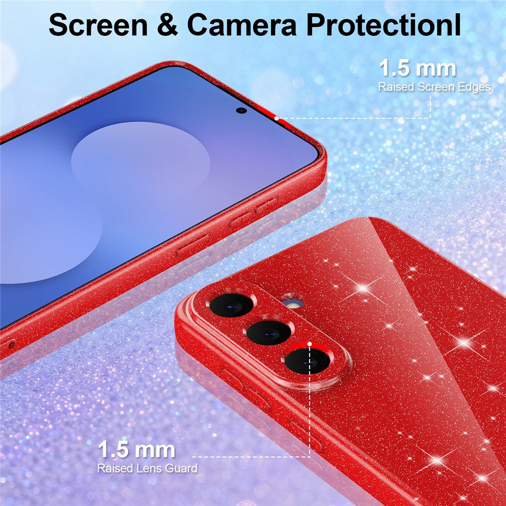 For Samsung Galaxy S26 FE Magnetic Case Glitter TPU Shockproof Phone Cover with Lanyard