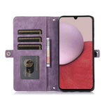 For Samsung Galaxy S26 FE Case Zipper Pocket 9 Card Slots PU Leather Phone Cover with Wrist Strap