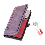 For Samsung Galaxy S26 FE Case Zipper Pocket 9 Card Slots PU Leather Phone Cover with Wrist Strap