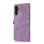 For Samsung Galaxy S26 FE Case Zipper Pocket 9 Card Slots PU Leather Phone Cover with Wrist Strap