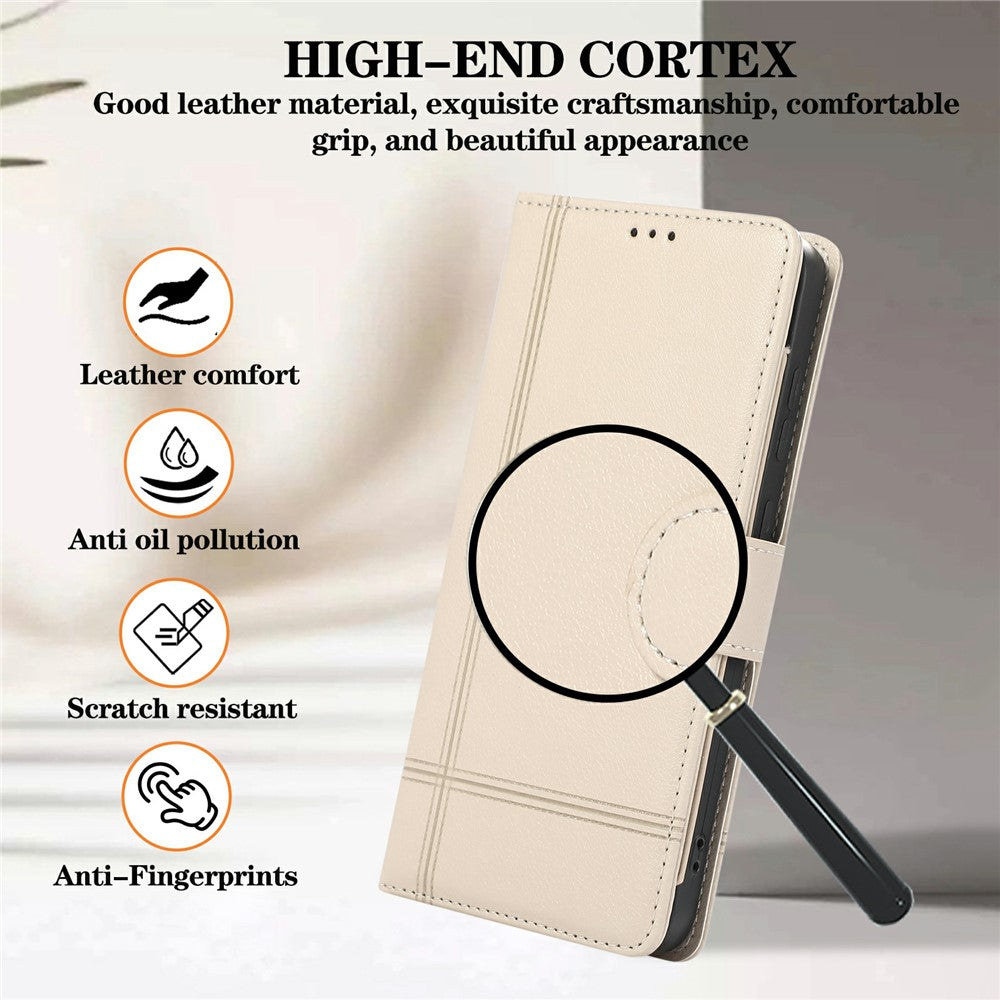 Til Samsung Galaxy S26 FE Cover TPU PU Læder Folio Flip Stødsikkert Telefoncover med Spejl