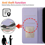 Til Samsung Galaxy S26 FE cover RFID-blokerende pung stativ rombe læder telefoncover med håndledsrem