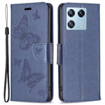 For Xiaomi 13 Pro 5G Wallet Case Imprinted Butterflies Leather Phone Cover with Strap