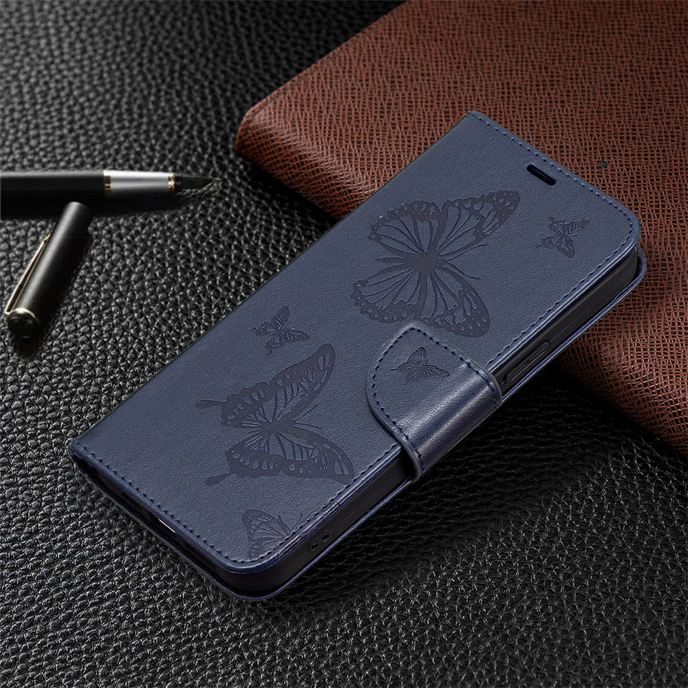 For Xiaomi 13 Pro 5G Wallet Case Imprinted Butterflies Leather Phone Cover with Strap