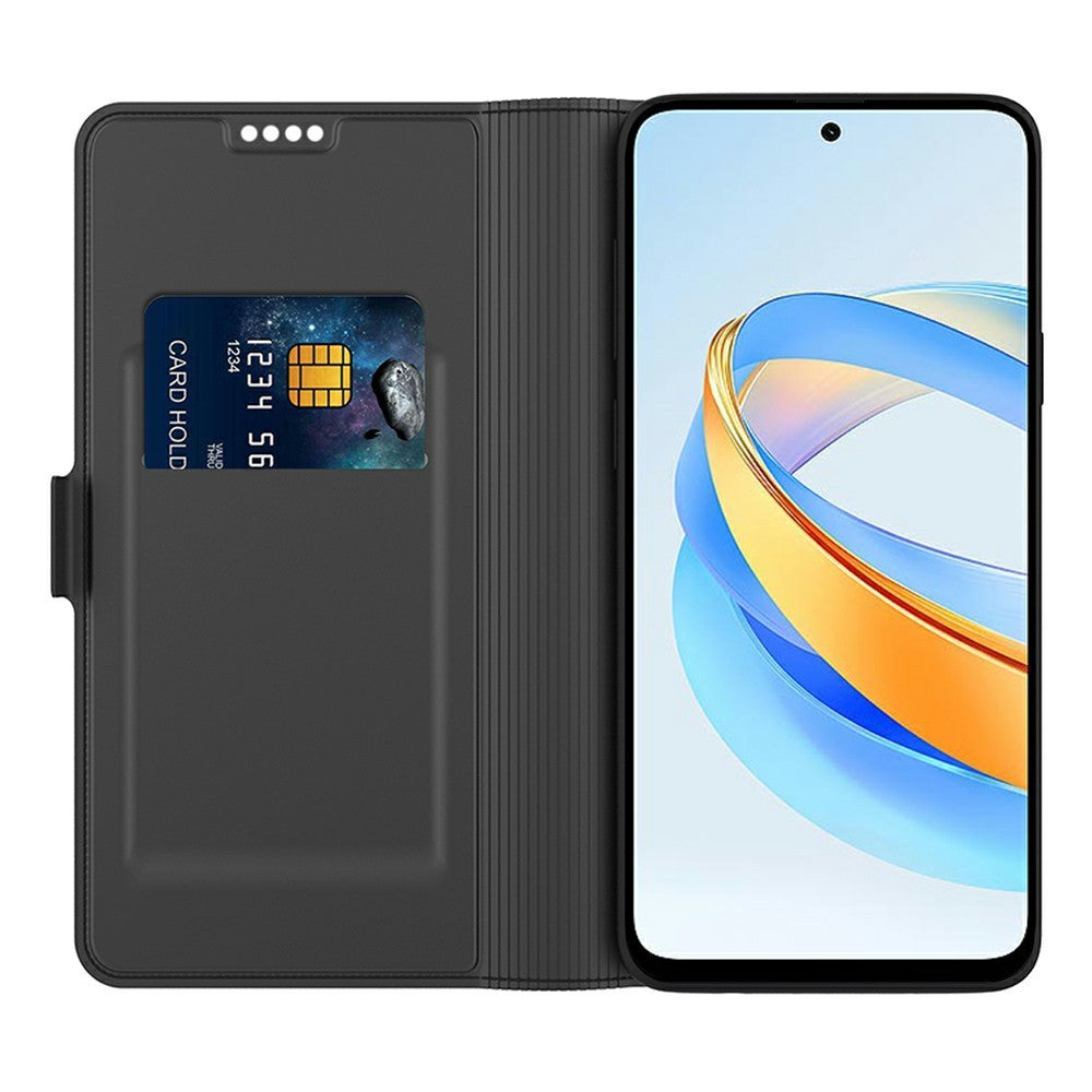 For Honor X80 Pro Max 5G Case Shockproof TPU Inner Shell Leather Phone Cover Card Slot