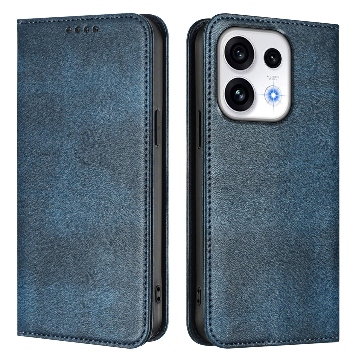 Til Oppo Reno16 FS 5G / Oppo Reno16 F 5G Pung-etuier Retro Tekstur RFID-Blokerende Læder Telefoncover