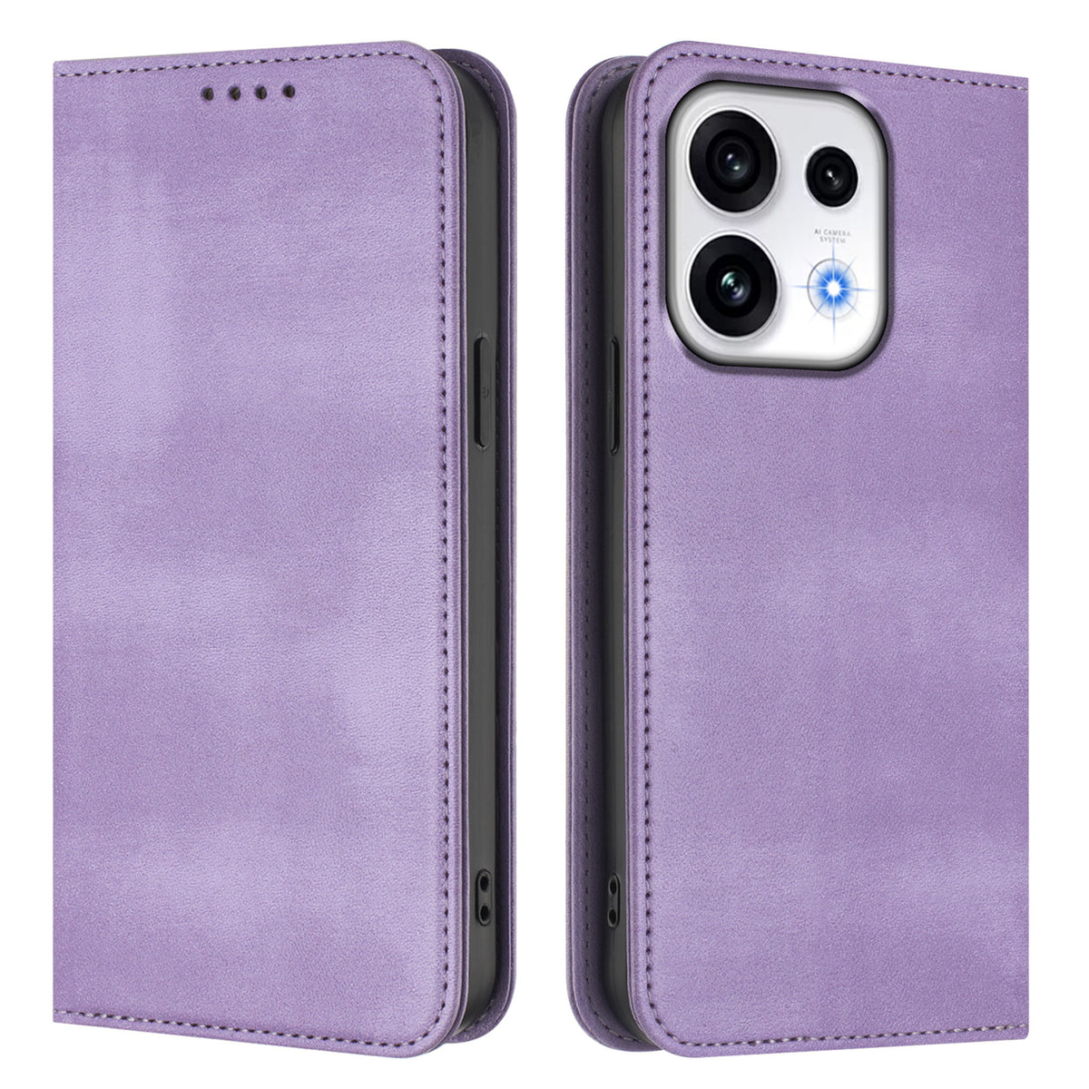 Til Oppo Reno16 FS 5G / Oppo Reno16 F 5G Pung-etuier Retro Tekstur RFID-Blokerende Læder Telefoncover