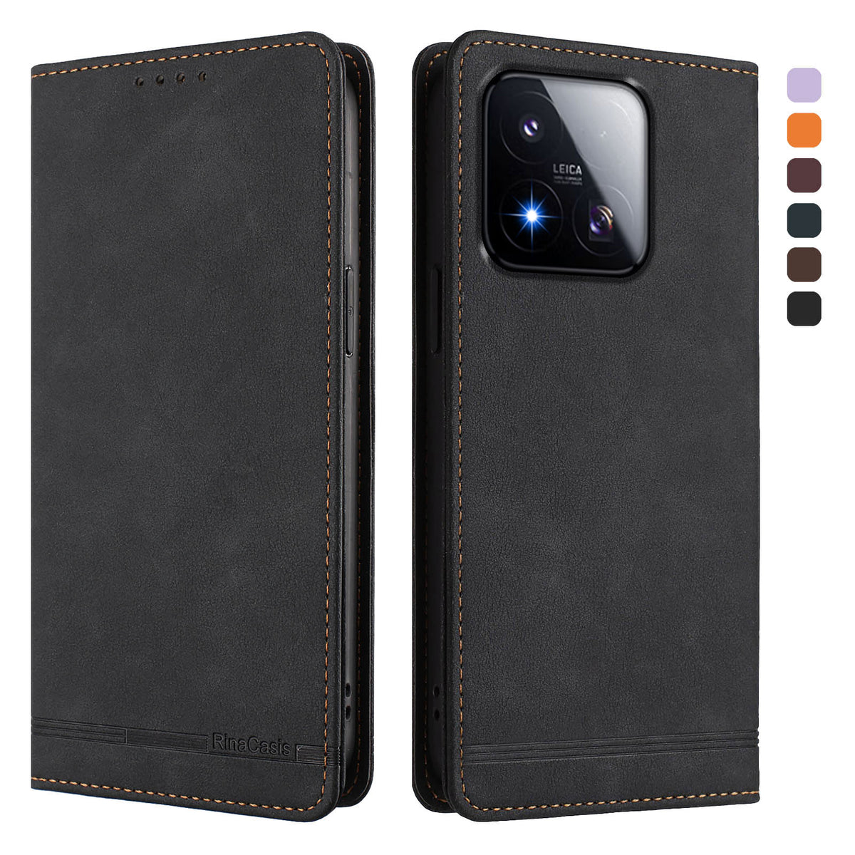 For Xiaomi 17 Max Case RINACASIS RC23 RFID Blocking Wallet Stand PU Leather Phone Cover