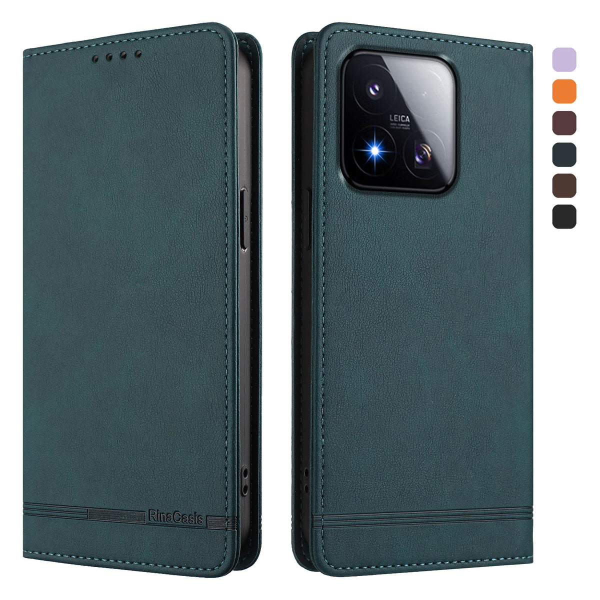 For Xiaomi 17 Max Case RINACASIS RC23 RFID Blocking Wallet Stand PU Leather Phone Cover
