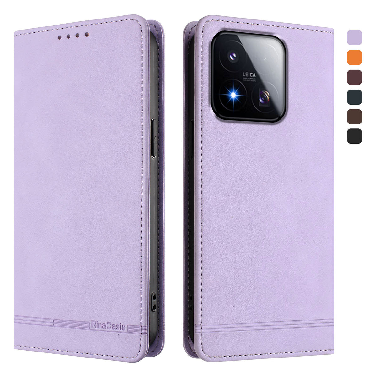 For Xiaomi 17 Max Case RINACASIS RC23 RFID Blocking Wallet Stand PU Leather Phone Cover