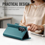 CASEME for Samsung Galaxy Z Fold8 Ultra Case  023 Series RFID Blocking Wallet Stand Glossy Litchi Texture Leather Phone Cover