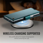 CASEME for Samsung Galaxy Z Fold8 Ultra Case  023 Series RFID Blocking Wallet Stand Glossy Litchi Texture Leather Phone Cover