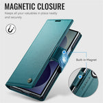 CASEME for Samsung Galaxy Z Fold8 Ultra Case  023 Series RFID Blocking Wallet Stand Glossy Litchi Texture Leather Phone Cover