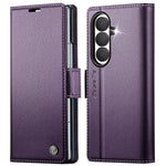 CASEME for Samsung Galaxy Z Fold8 Ultra Case  023 Series RFID Blocking Wallet Stand Glossy Litchi Texture Leather Phone Cover