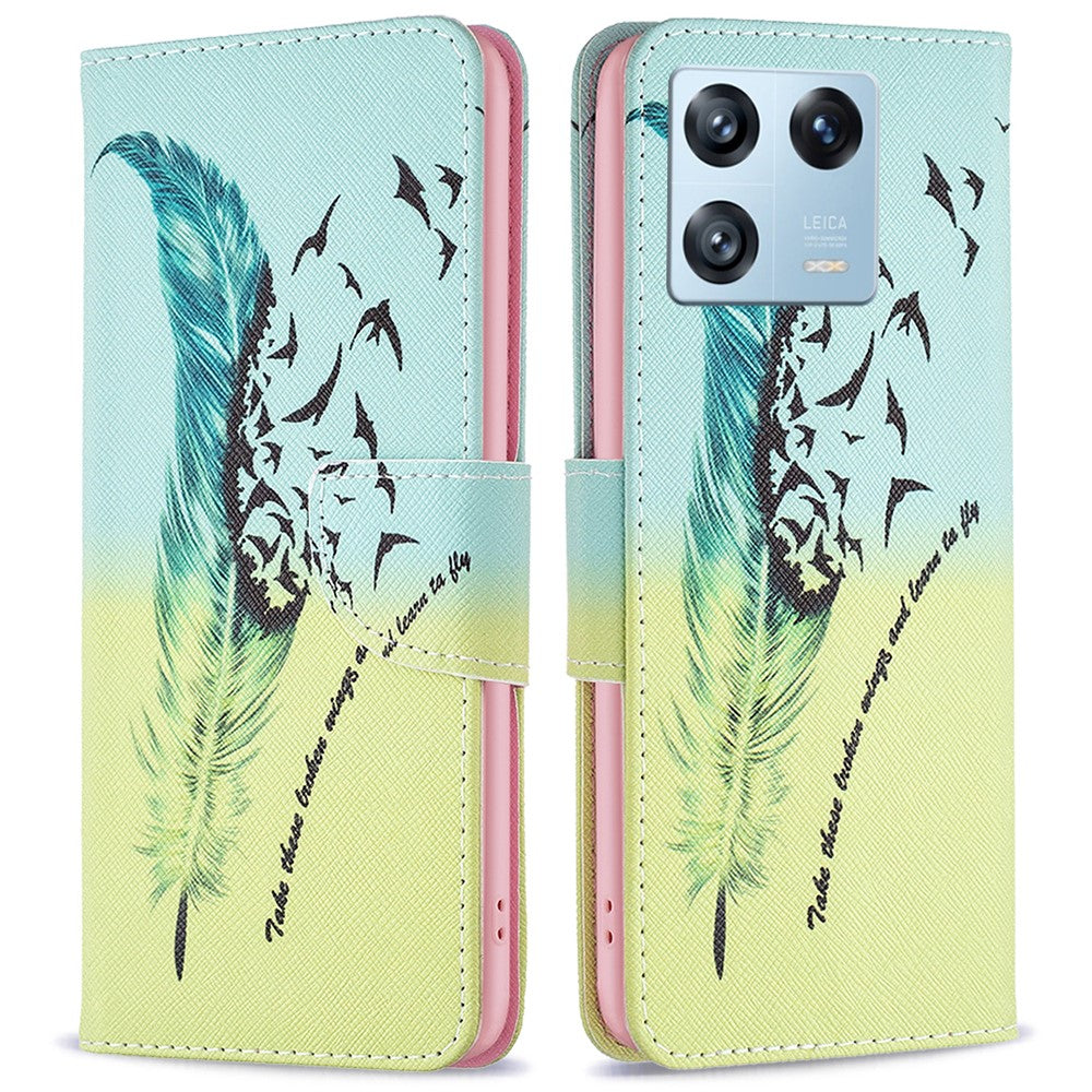 For Xiaomi 13 Pro 5G Phone Case Pattern Printing PU Leather Wallet Stand Cover