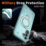 For Samsung Galaxy A57 5G Magnetic Case Military Protection PC + TPU Kickstand Phone Cover