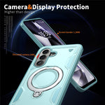 For Samsung Galaxy A57 5G Magnetic Case Military Protection PC + TPU Kickstand Phone Cover