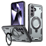 For Samsung Galaxy A57 5G Magnetic Case Military Protection PC + TPU Kickstand Phone Cover