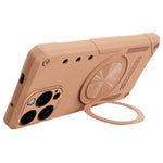 For iPhone 16 Pro Max Magnetic Case 360° Rotating Ring Kickstand TPU Phone Cover