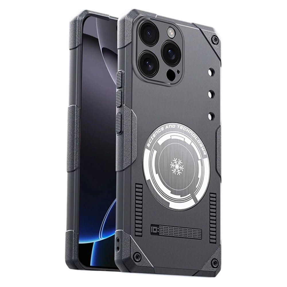 For iPhone 16 Pro Max Case Graphene Cooling TPU + PC Armor Shockproof Phone Cover