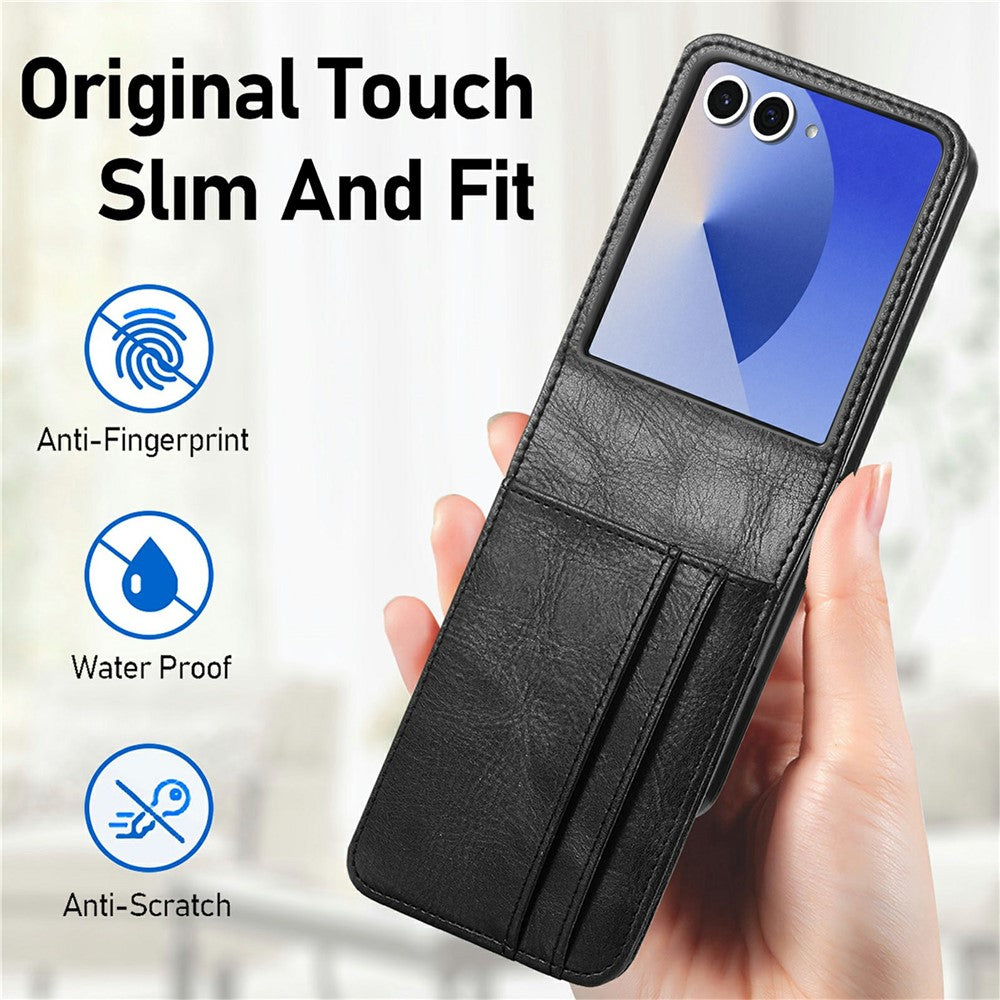 For Samsung Galaxy Z Flip8 Case Multi-Card Slot Leather Protective Phone Back Cover
