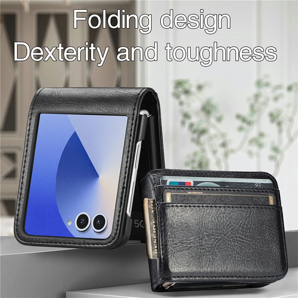 For Samsung Galaxy Z Flip8 Case Multi-Card Slot Leather Protective Phone Back Cover
