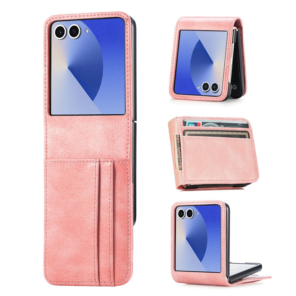 For Samsung Galaxy Z Flip8 Case Multi-Card Slot Leather Protective Phone Back Cover