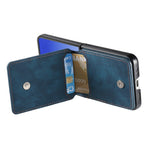 For Samsung Galaxy Z Flip7 5G Case Card Slots Kickstand PU Leather + PC Phone Cover with Rhinestone Ring Holder