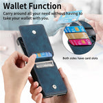 For Samsung Galaxy Z Flip7 5G Case Card Slots Kickstand PU Leather + PC Phone Cover with Rhinestone Ring Holder