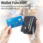 For Samsung Galaxy Z Flip7 5G Case Detachable 2-in-1 Card Slots Zipper Leather + PC Phone Cover