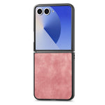 Til Samsung Galaxy Z Flip8 Cover Stødsikkert Slankt Retro Læder Telefoncover