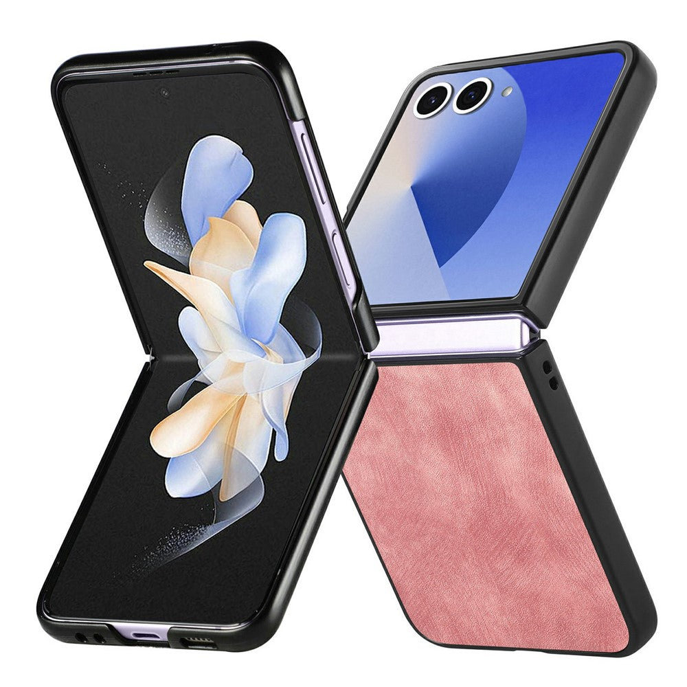 Til Samsung Galaxy Z Flip8 Cover Stødsikkert Slankt Retro Læder Telefoncover