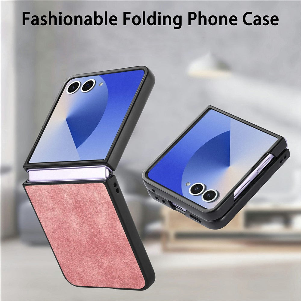 Til Samsung Galaxy Z Flip8 Cover Stødsikkert Slankt Retro Læder Telefoncover