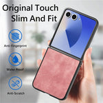 Til Samsung Galaxy Z Flip8 Cover Stødsikkert Slankt Retro Læder Telefoncover