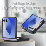 Til Samsung Galaxy Z Flip8 Cover Stødsikkert Slankt Retro Læder Telefoncover