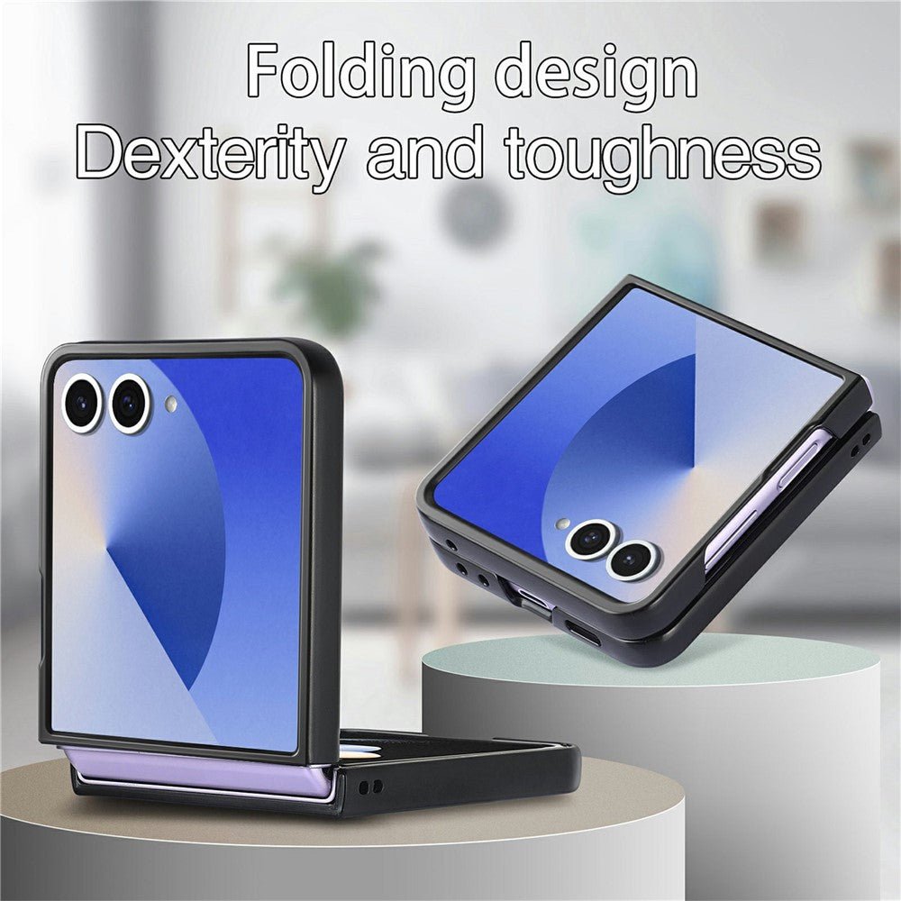Til Samsung Galaxy Z Flip8 Cover Stødsikkert Slankt Retro Læder Telefoncover
