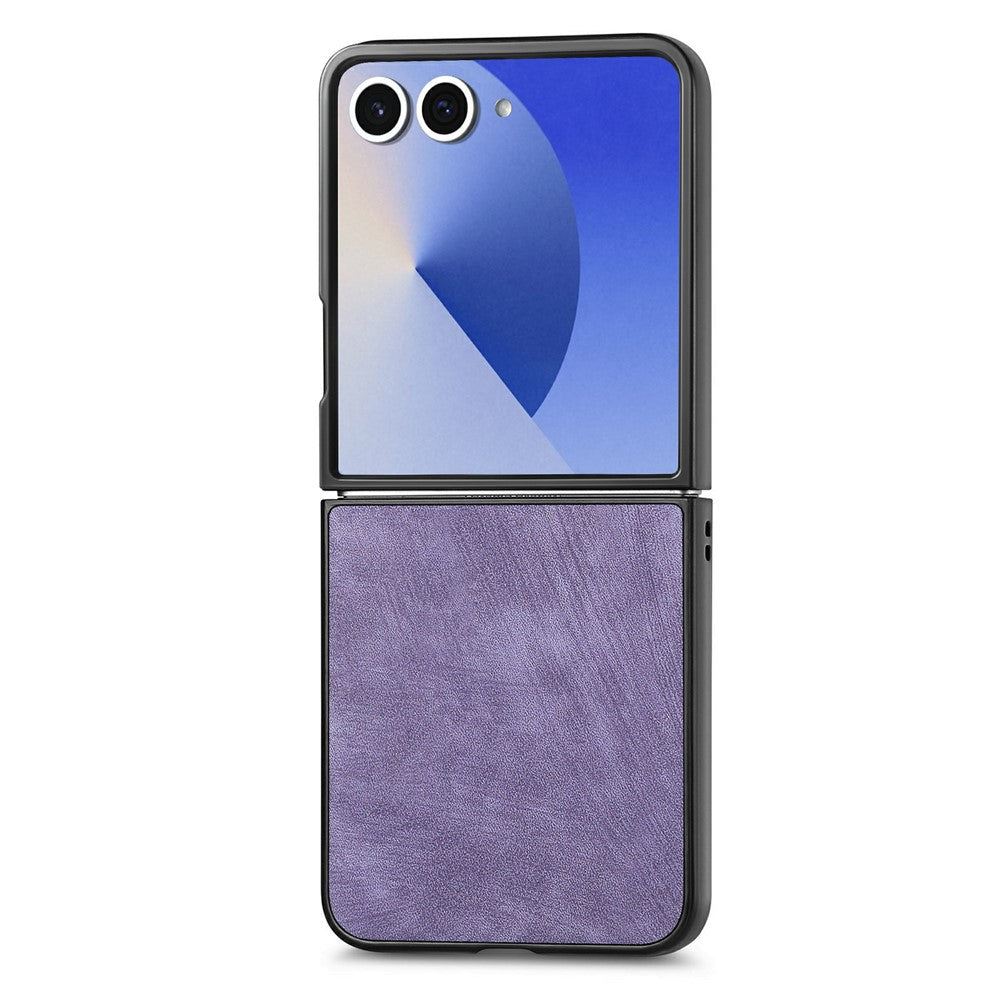 Til Samsung Galaxy Z Flip8 Cover Stødsikkert Slankt Retro Læder Telefoncover