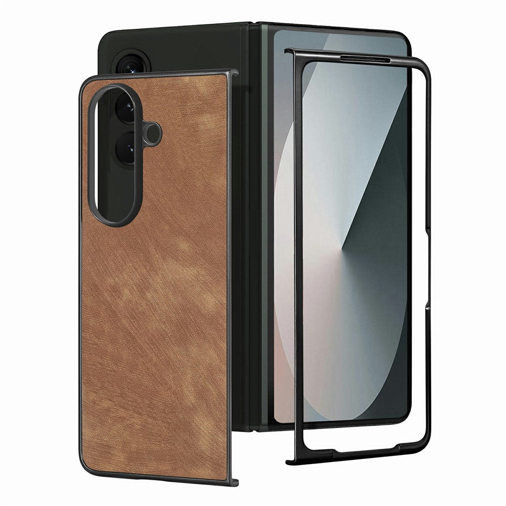 Til Samsung Galaxy Z Fold8 Ultra Cover Stødsikkert Slankt Retro Læder Telefon Bagcover