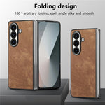 Til Samsung Galaxy Z Fold8 Ultra Cover Stødsikkert Slankt Retro Læder Telefon Bagcover