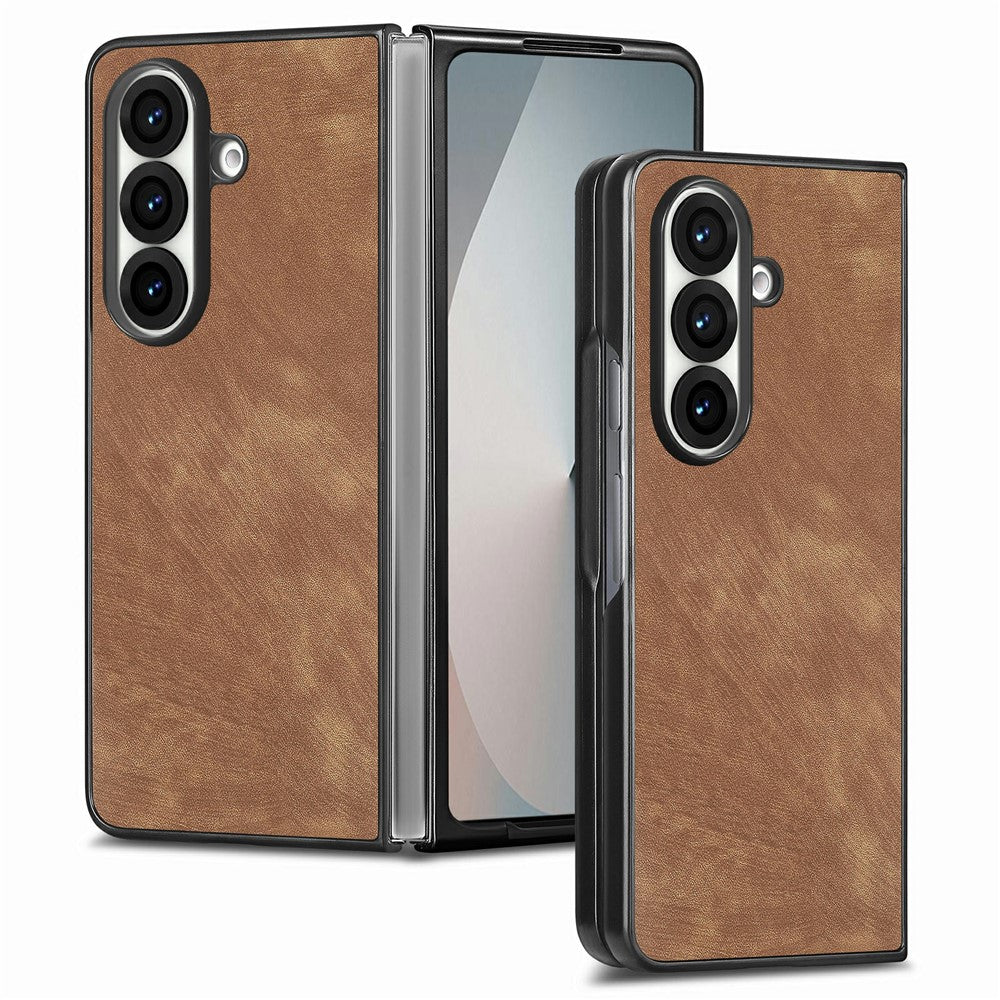 Til Samsung Galaxy Z Fold7 5G Etui Stødsikkert Slankt Retro Læder Telefoncover
