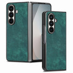 Til Samsung Galaxy Z Fold7 5G Etui Stødsikkert Slankt Retro Læder Telefoncover
