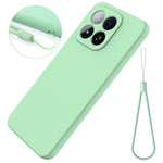 For Xiaomi 17 Max Liquid Silicone Case Phone Back Cover with Hand Strap