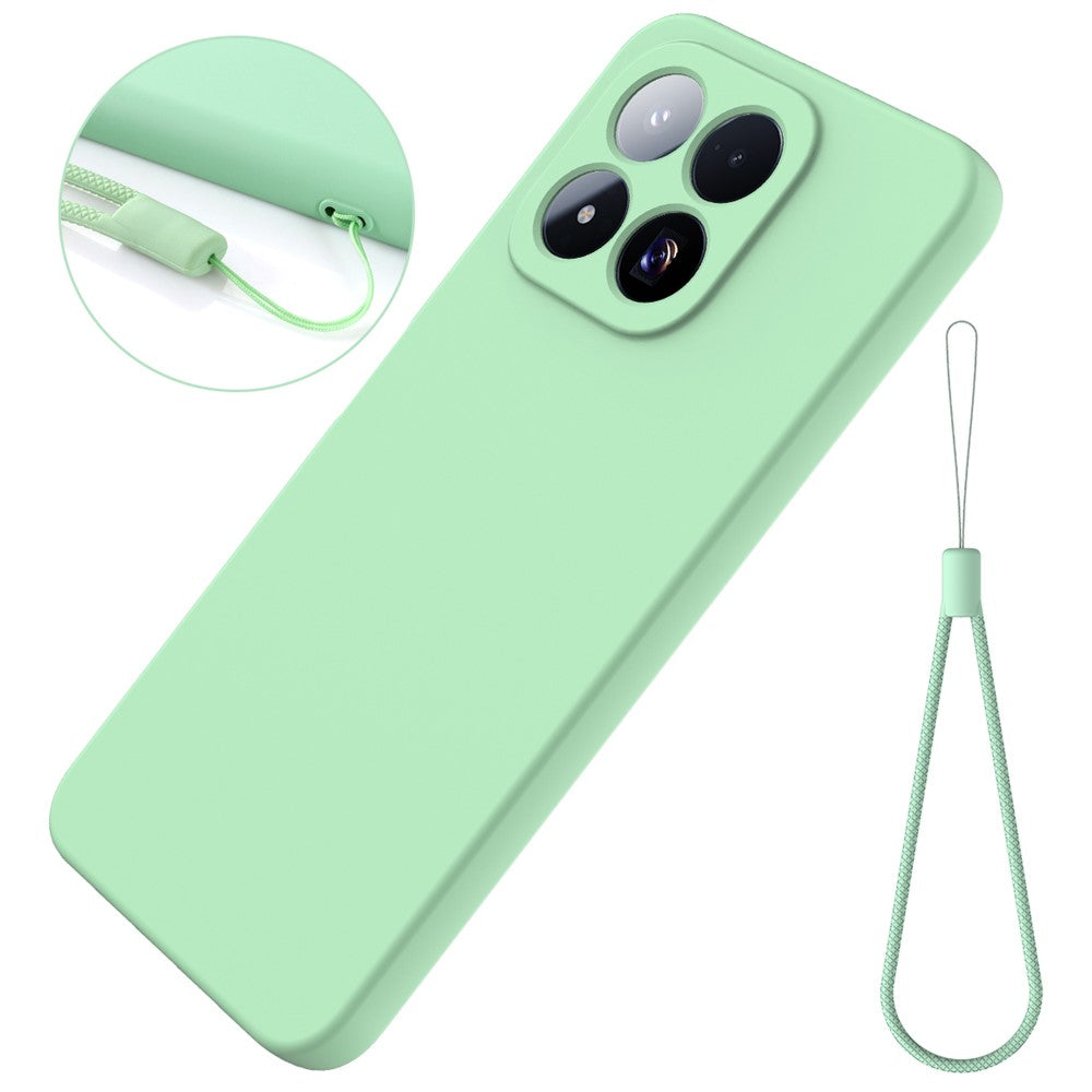 For Xiaomi 17 Max Liquid Silicone Case Phone Back Cover with Hand Strap
