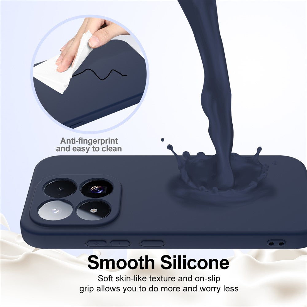 For Xiaomi 17 Max Magnetic Case Anti-Drop Liquid Silicone Phone Cover with Lanyard