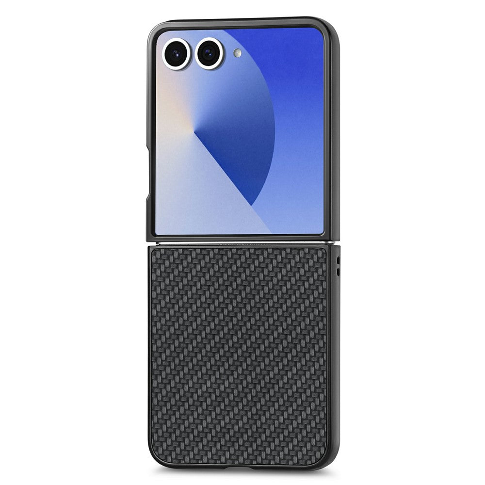 Til Samsung Galaxy Z Flip8 Cover Kulfibertekstur PU-læder + PC + TPU Telefoncover